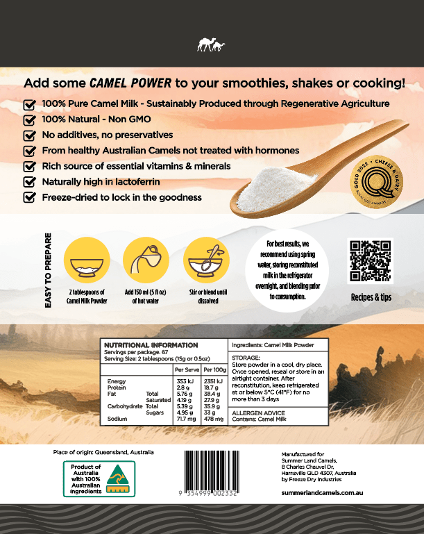 Camel Milk Powder 1kg - Summer Land Camels