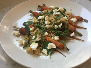 Glazed Dutch Carrots with Quinoa and Camel Persian Feta - Summer Land Camels