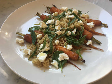 Glazed Dutch Carrots with Quinoa and Camel Persian Feta - Summer Land Camels