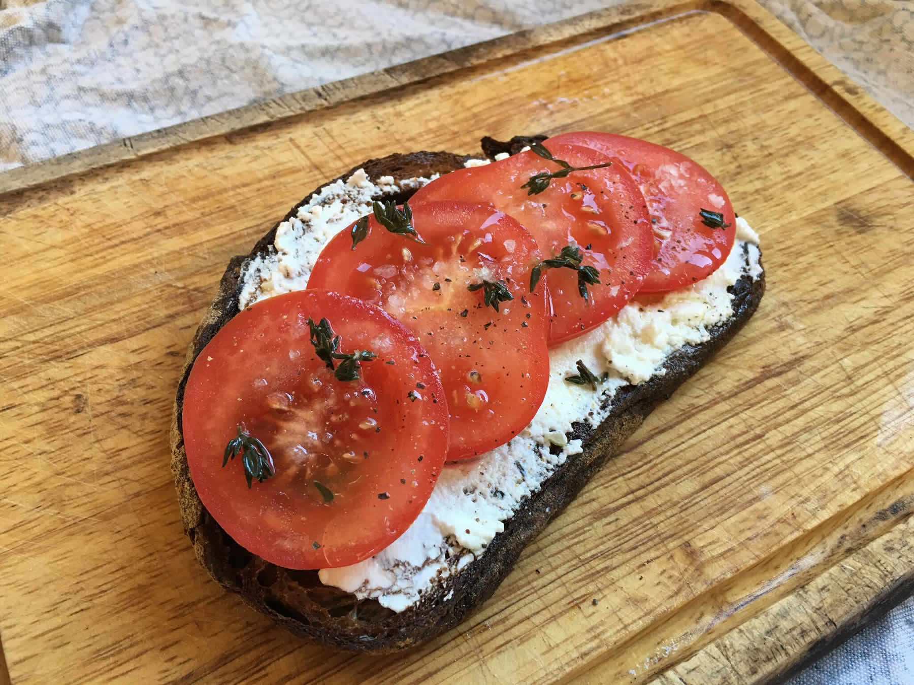 Sourdough Toast and Summer Land Camel Dairy Persian Feta, Tomato and T ...