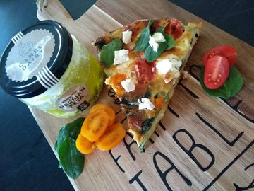 Spinach, Tomato & Camel Milk Feta Crustless Quiche - Summer Land Camels