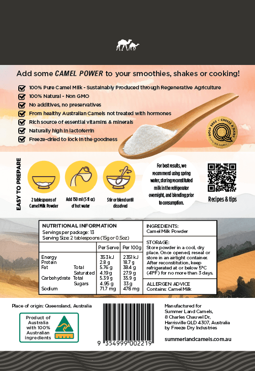 Camel Milk Powder 200g - Summer Land Camels