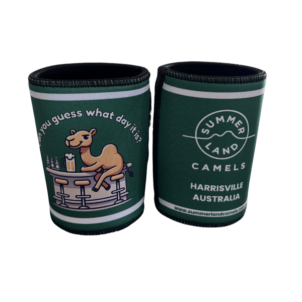 Can you guess what day it is? Stubby Cooler - Summer Land Camels